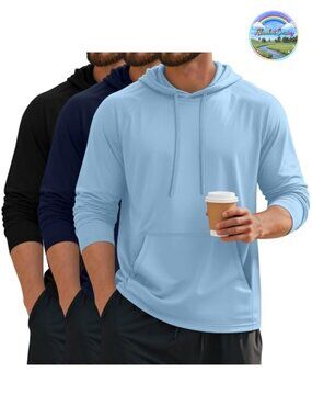 3-Pack Big & Tall Pullover Hoodies Lightweight Athletic